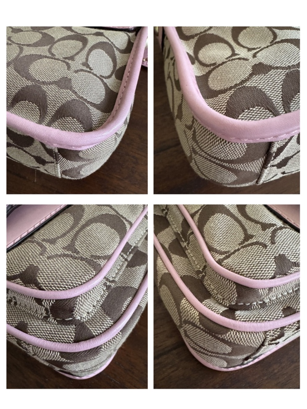 Coach Limited Edition Bleecker Signature Jenny Bag #11593 Pink/Khaki w/Scarf - Picture 9 of 15